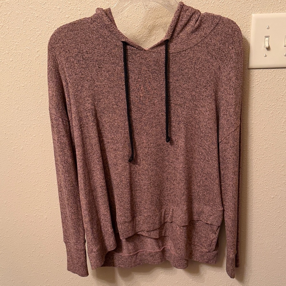 Cozy Heathered Hoodie in Pink